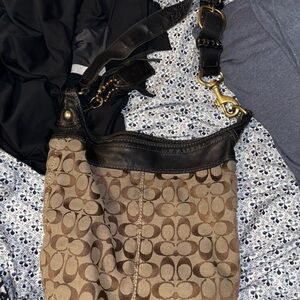 Coach Brown Monogram Shoulder Bag